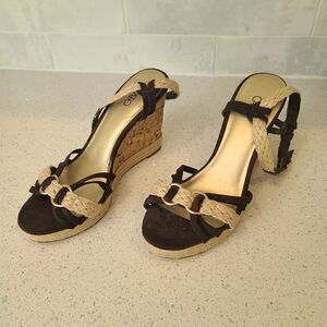 Cato Cork Wedge Sandals Sz 8